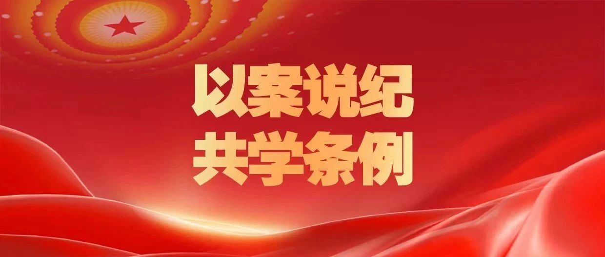 党纪学习教育丨以案说纪 共学条例④